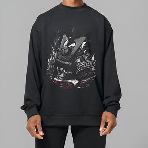 Sudadera con Gráfico Espíritu Samurái Sombra, Estilo Guerrero Moderno, Prenda Esencial de Moda Urbana, Tejido Premium, Diseño Artístico Detallado - Product Image 3