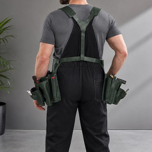 Cinturón de herramientas de cuero al por mayor para contratistas, con múltiples bolsillos, presillas de hardware premium y ajuste cómodo a bajo costo. - Product Image 2