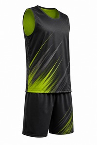 Ensemble de gilets de sport sans manches rayés noir et vert pour hommes, imprimé par sublimation, anti-humidité, pour adultes, toutes saisons - Product Image 2