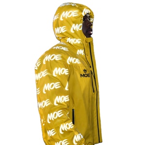 Veste coupe-vent réfléchissante tendance pour homme, en nylon, avec fermeture éclair, capuche réfléchissante, veste de sport en nylon personnalisée avec fermeture éclair réfléchissante pour homme, OEM - Product Image 2