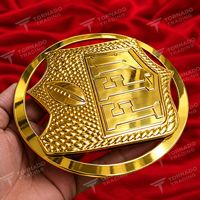 Ceinture de champion personnalisée avec logo, ceinture de championnat de football fantastique FFL 2014, plaquée or, en cuir, unisexe
