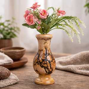 Maceta de Madera Rústica Hecha a Mano para Plantas de Interior, Decoración del Hogar con Acabado Tallado a Mano - Product Image 5