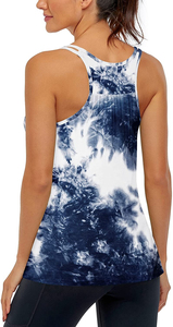 Top Deportivo de Yoga de Verano al por Mayor, con Cuello Redondo, Espalda Cruzada, Doble Raya, Tejido Transpirable de Jersey, para Gimnasio y Deportes - Product Image 3