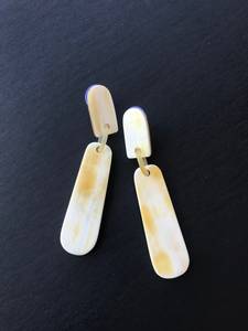 Pendientes Hechos a Mano de Cuerno de Búfalo de Alta Calidad, Color Miel, con Tacto Real, Accesorios para el Hogar, Artesanía Natural, Joyería TIMELESS CRAFT - Product Image 2