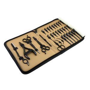 Multi Function Hair <b>Extension</b> Tool Kit with Crimping Plier Thread Mini Cutter Long Clips Thinning Razor Barber Scissor - Product Image 1