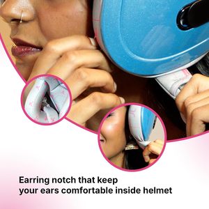Casco Abierto para Mujer TVARRA Lilt con Certificación ISI y DOT (EE. UU.), Ajuste Extremadamente Cómodo con Visera Transparente - Product Image 5