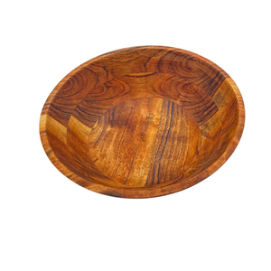 Tazón de madera de acacia para ensalada, tazón rústico para servir de 8 pulgadas - Product Image 3
