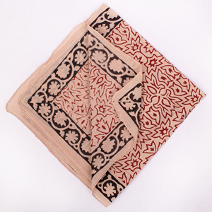 Fabricant Grossiste Fournisseur Tissu Bandana Personnalisé 100% Coton Imprimé au Bloc pour Femme Mouchoir Style Bagru Imprimé - Product Image 3