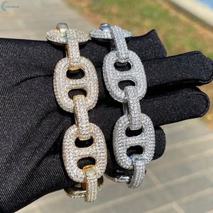 Bracelet G Link Lab Grown Diamond Style Rapper 22MM Iced Out Personnalisé Hip Hop - Product Image 3