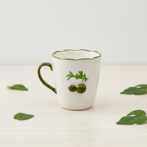 Taza de Porcelana Fina de Primera Calidad 3460987D-0.36 con Estampado de Rama de Olivo y Fruta - Product Image 5