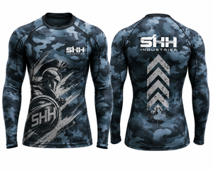 SHH Industries Custom Tactical Spartan Rash Guard <b>Men's</b> Long Sleeve Camo <b>Compression</b> Breathable Eco-Friendly <b>Shirt</b> MMA BJJ - Product Image 6
