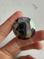 Moissanita Negra Facetada Redonda, Hermosa Piedra Preciosa para la Elaboración de Joyas
