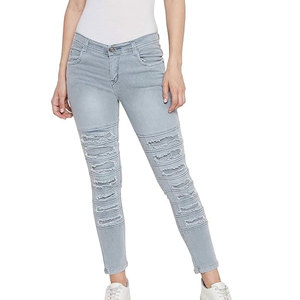 Nouveau style de pantalon en jean pour femme, usage extérieur, meilleure qualité, couleur unie, prix abordable - Product Image 1