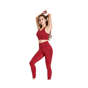 New Fashionable Unique Style Yoga Sets Women High Quality Breathable Eco-Friendly Quick Dry Lightweight <b>Elastic</b> Waist <b>Lace</b> Belt - Product Image 1