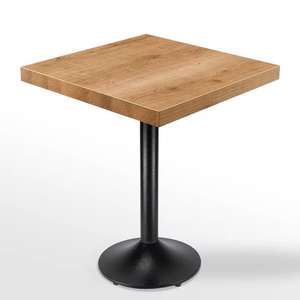 Mesa de Bar Moderna Industrial de Madera con Base Metálica Resistente, Mesa de Barra para Restaurante, Cafetería, Pub, Bistro, Muebles de Hotel - Product Image 1