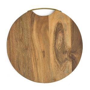 Tabla de cortar y picar moderna de madera negra con bandeja rectangular y asa para colgar - Product Image 6