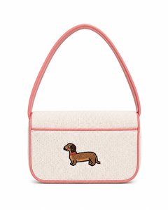 Luxury Handmade Hot <b>Dog</b> Glass Beaded Shoulder Bag Novelty Food Designer Flap Handbag Fashion Statement Purse OEM ODM Wholesale - Product Image 3