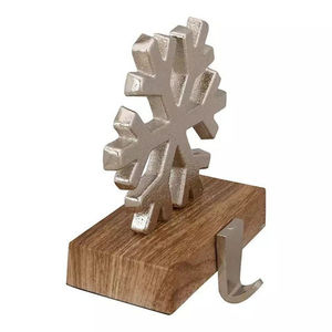 Hot Sale Wood Base Aluminium Top Christmas <b>Stocking</b> <b>Holder</b> For Hanging Decorative Use Xmas <b>Stocking</b> <b>Holder</b> With Silver Tree Top - Product Image 5