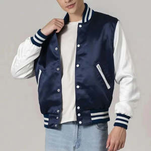 Trendy Custom Eco-Friendly High Street Unisex Varsity Jacket Embroidered Logo <b>Warm</b> Fleece Baseball Casual Jacket - Product Image 6