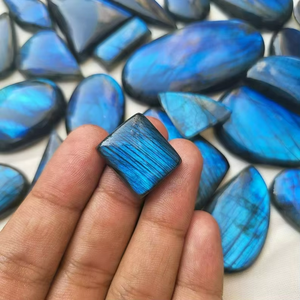 Lote de Gemas de Labradorita Natural Cabujón con Fuego Azul, Piedras Sueltas Pulidas a Mano, Labradorita al por Mayor - Product Image 2
