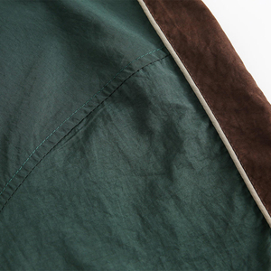 Veste coupe-vent décontractée tendance pour homme, personnalisée, en toile color block avec lettres, respirante, en nylon écologique, col montant, fermeture éclair, vêtement d'extérieur - Product Image 4