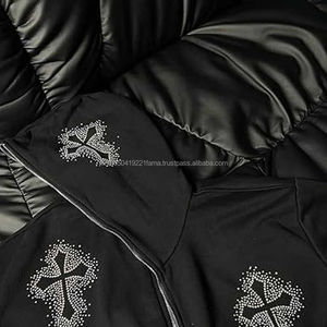 Sudadera con cremallera de lavado ácido desgastado personalizada con logotipo Vintage Wash Full-zip para sudaderas con capucha de invierno básicas, sudaderas con capucha de mezcla de algodón - Product Image 5