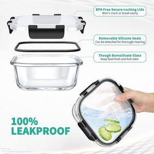 Set di 34 Contenitori Ermetici in Vetro per Alimenti con 17 Contenitori e 17 Coperchi - Product Image 3