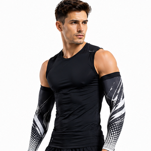 Mangas de compresión deportivas para hombre, personalizadas, para fitness, entrenamiento, running, ciclismo, transpirables, elásticas, de soporte y protección. - Product Image 5