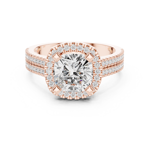 Anillo de Compromiso Clásico de Oro Amarillo de 14K con Corte Cojín de 2.5 CT, Diamante Cultivado en Laboratorio con Certificado IGI, Regalos de Aniversario y Boda - Product Image 5