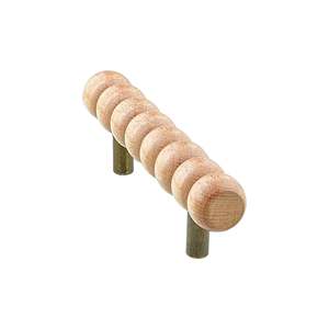 Poignée de meuble moderne en bois à perles, poignée en T, bouton de tiroir à vis avec finition polie, taille 5'' pour porte de placard - Product Image 2