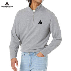 Sweat-shirts à demi-zip confortables et respirants, basiques légers, matériau durable, service OEM, sweat-shirts à demi-zip - Product Image 2