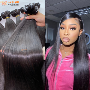 Top prix de gros usine 100% extensions de cheveux humains vierges vietnamiens bruts os droite couleur naturelle trame faisceaux de cheveux - Product Image 3