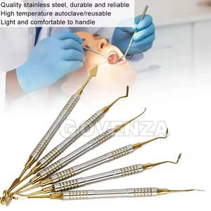 Juego de instrumentos dentales de alta calidad, 6 espátulas de resina compuesta con revestimiento de titanio, kit de cirugía dental - Product Image 3
