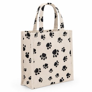 Custom Paw Print <b>Mini</b> Cotton Tote <b>Bag</b> 220 GSM All Over Printed Reusable Promotional Gift Shopping <b>Bag</b> OEM ODM Manufacturer India - Product Image 3