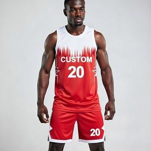 Tenues de basketball professionnelles personnalisées OEM/ODM avec logo imprimé, respirantes, 100 % polyester, anti-bactériennes, de haute qualité - Product Image 1