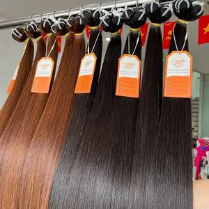 ผมต่อแบบ Remy สำหรับคนบริสุทธิ์ผมเป็นมัดผมตรงแบบไม่ผ่านกระบวนการผมธรรมชาติที่หรูหรา100% - Product Image 4