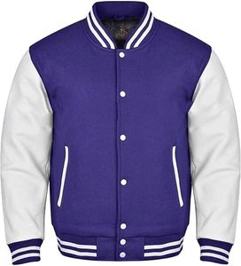<b>Leather</b> Sleeves with Wool Body Plus Size <b>Men</b> Varsity <b>Jacket</b> New <b>Jacket</b> for Outdoor Usage - Product Image 4
