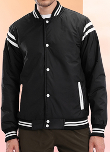 Chaqueta Varsity Clásica Personalizada, Estilo Bomber, Forro Polar, Uniforme Escolar de Béisbol, Cuello Alto, Logotipo Frontal - Product Image 5