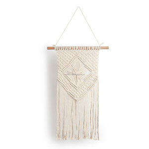 Tapiz Rectangular de Macramé Bohemio Hecho a Mano, Diseño Personalizado, Cordón de Algodón, para Celebraciones de Diwali, Aniversarios, Pascua, Marca Privada - Product Image 1