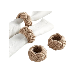 Porta Servilletas de Algodón Hecho a Mano con Diseño Fresco, Decoración de Mesa para Bodas, Accesorios de Macramé, Anillo para Servilletas para Fiestas y Eventos - Product Image 2