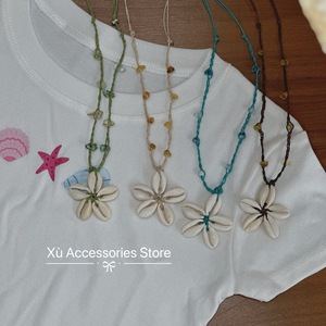 Collar de Estilo Bohemio con Dijes de Conchas Marinas y Cordón de Cuentas, Se Acepta OEM/ODM, Collar Natural para Uso Diario de Vietnam - Product Image 3