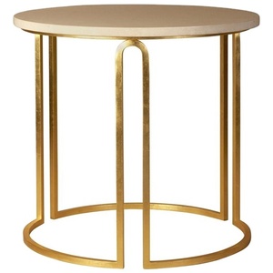 Table ronde de luxe Offre Spéciale table d'appoint de canapé rond en bois table d'appoint moderne en or avec design Rabeh pour la maison - Product Image 1