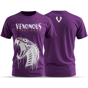 เสื้อยืดลายงู Venomous Unisex คอกลม แขนสั้น สวมใส่สบาย ผลิตจากผ้าฝ้าย 100% เป็นมิตรกับสิ่งแวดล้อม แห้งเร็ว - Product Image 3