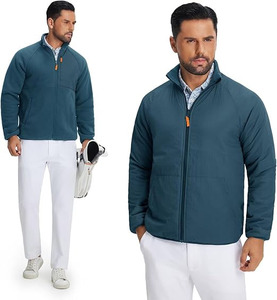 Veste softshell pour homme, qualité professionnelle, fermeture éclair intégrale, veste d'extérieur en sherpa, couleur vert pétrole - Coupe ajustée de précision - Product Image 5
