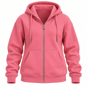Sweat à capuche zippé pour femme de haute qualité, en molleton épais, veste à capuche entièrement zippée, sweat à capuche décontracté personnalisé pour femme - Product Image 1