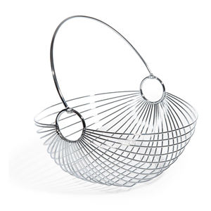 Elegant metal <b>wire</b> <b>basket</b> modern and stylish <b>storage</b> and decor solution designed <b>for</b> kitchens dining areas living spaces cafes - Product Image 1