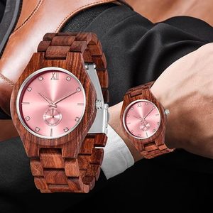 Reloj de Madera con Cuarzo y Acabado Dorado Antiguo, con Esfera de Cristal con Escala Mixta, para Bodas y Navidad - Product Image 2