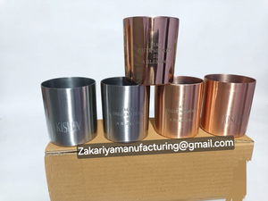 Envase de Lujo Portátil para Velas de Acero Inoxidable con Acabado Cobre Brillante y Grabado de Logotipo Personalizado para Navidad y San Valentín - Product Image 5