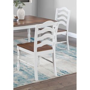 Set da Pranzo Bianco 5 Pezzi con Tavolo Effetto Legno Naturale e Sedie, Elegante Arredamento per Sala da Pranzo - Product Image 3