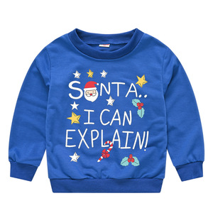 Sweat-shirt vert à col rond pour garçons et filles, pull imprimé de dessin animé du Père Noël, haut de fête d'hiver - Product Image 3